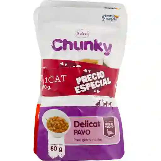 Chunky Set Alimento Húmedo Para Gato Delicat X4