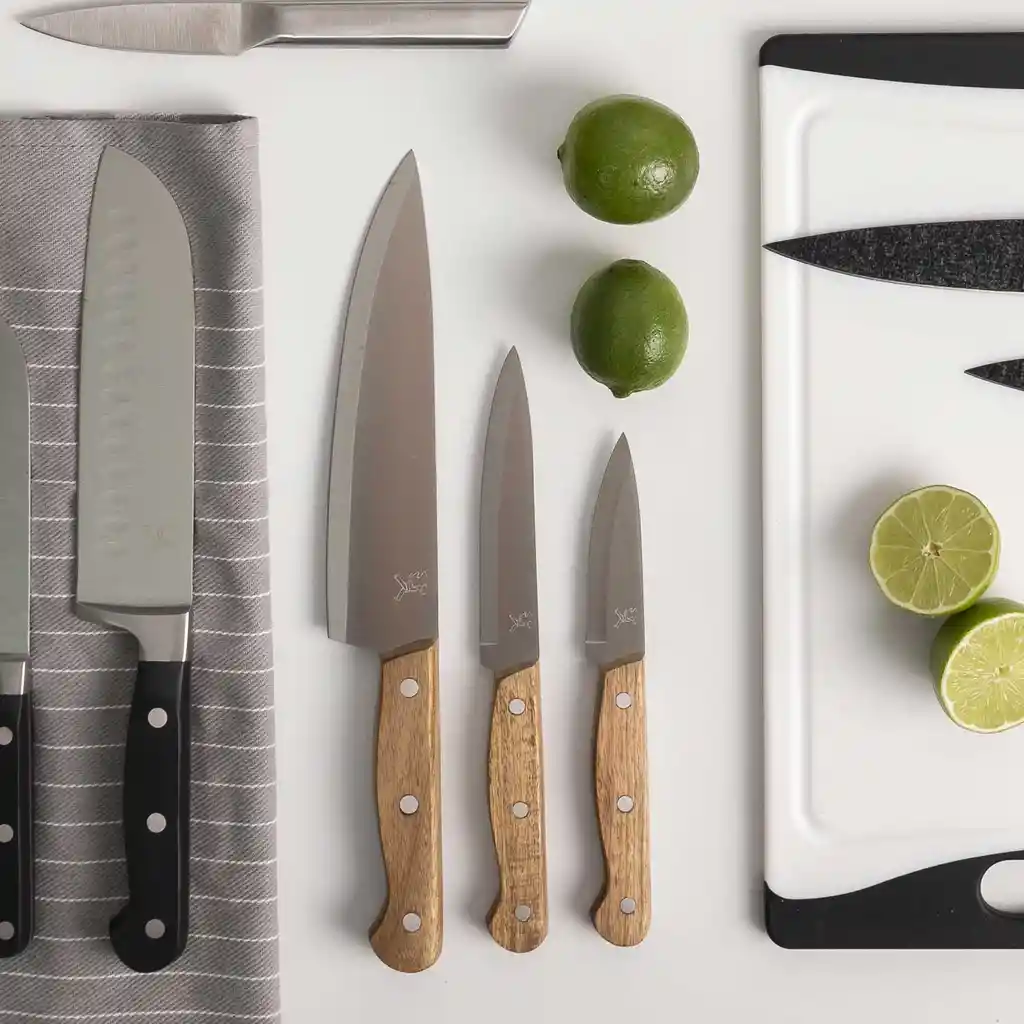 Set Cuchillos Mango Madera 23944 Ambiente Gourmet