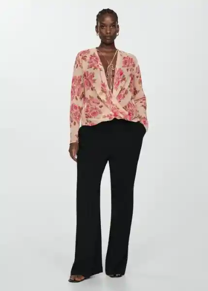 Blusa Cristal Crudo Talla S Mujer Mango