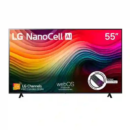 Lg Televisor NanoCell 4k Smart TV WebOS 24 55" 55NANO80