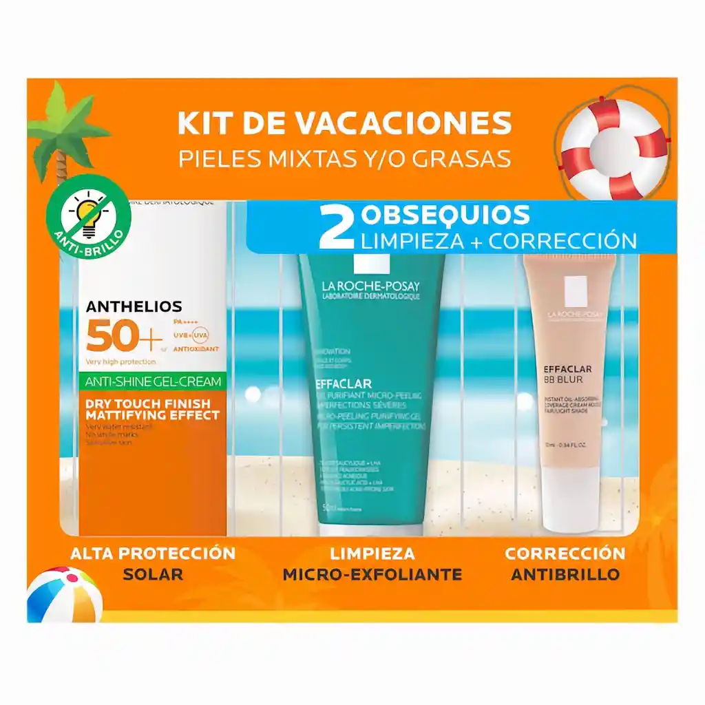 La Roche Posay Protector Solar Kit de Vacaciones Pieles Mixtas + 2 Obsequios