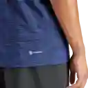Adidas Camiseta Stretch Manga Corta Hombre Azul Oscuro Talla M