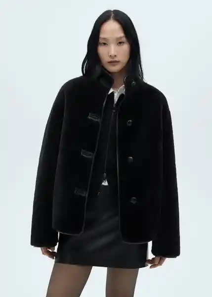Chaqueta Mozart Negro Talla M Mujer Mango