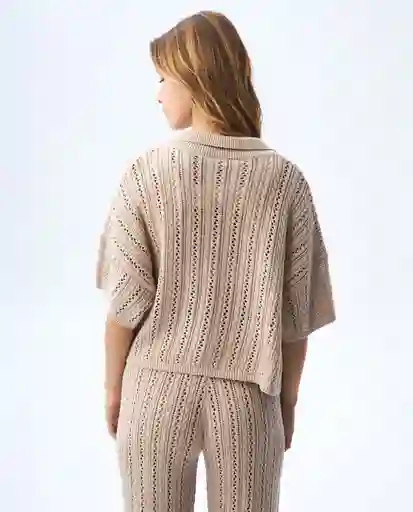 Camiseta Mujer Beige Talla M 601G015_BEI141209 Americanino