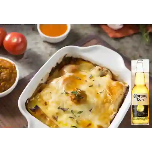 Combo Lasagna Boloñesa + Corona 330 ml