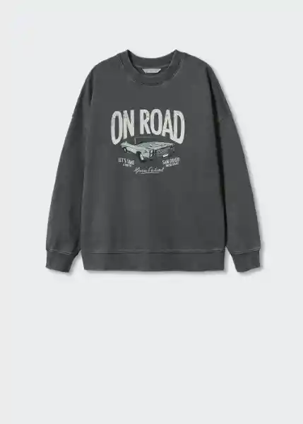 Buzo Sudadera Road Negro Talla 20 Teen Niñas Mango