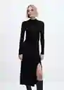 Vestido Percebe Negro Talla L Mujer Mango