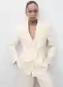 Blazer Americana Iguana Vainilla Talla S Mujer Mango