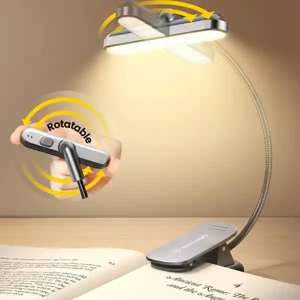 Glocusent Luz de Lectura Usb Giratoria Gris