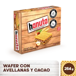 Hanuta Galleta de Oblea Rellena con Avellana y Cacao