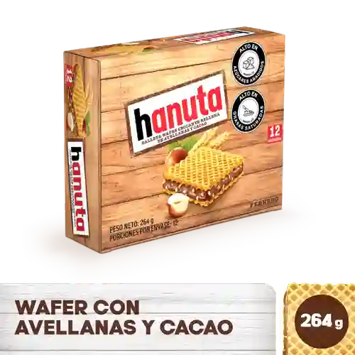 Hanuta Galleta Wafer Rellena con Avellana y Cacao