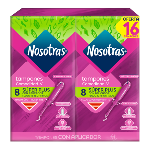 Nosotras Tampones con Aplicador Super Plus X16 Und