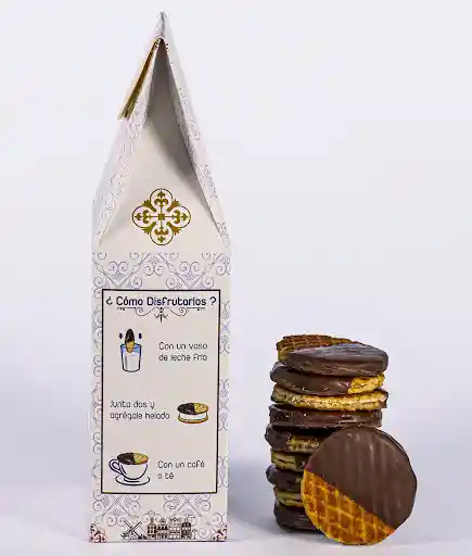 Stroop Wafels Mini Choco Almendra Rellenos de Caramelo