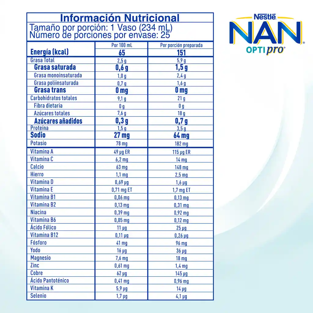 Alimento lácteo NAN OPTIPRO 3 x 800g