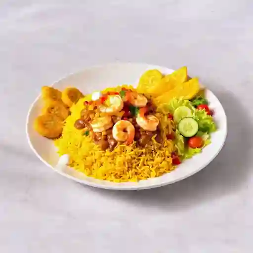 Arroz de camarones del pacifico