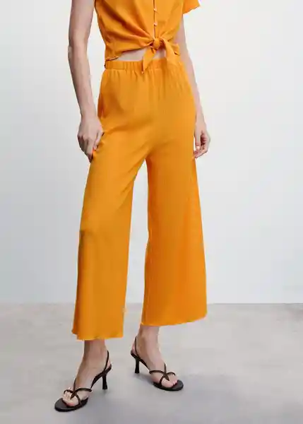 Pantalón Amura-H Naranja Talla XL Mujer Mango