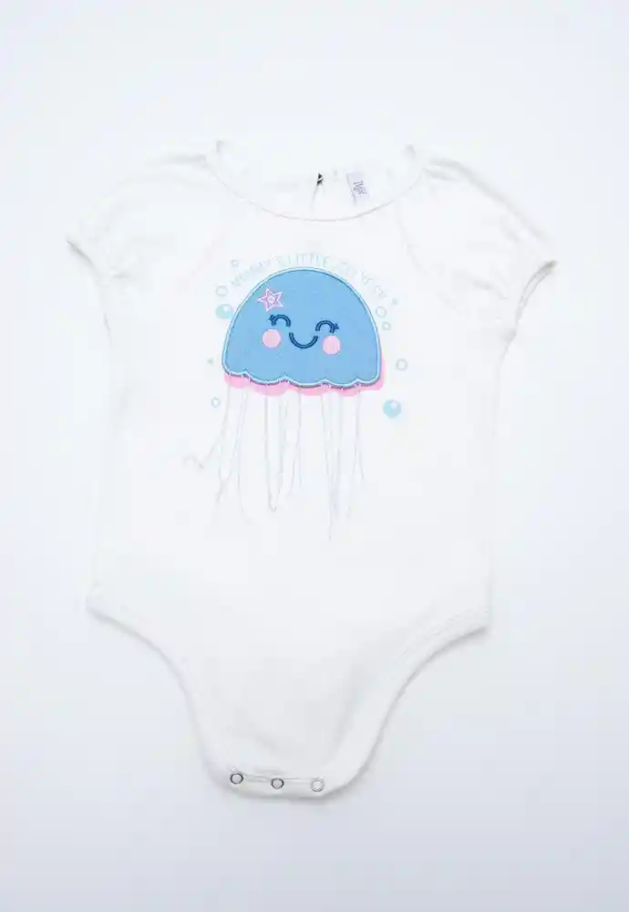Body Manga Corta Niña 9/12meses-ivory