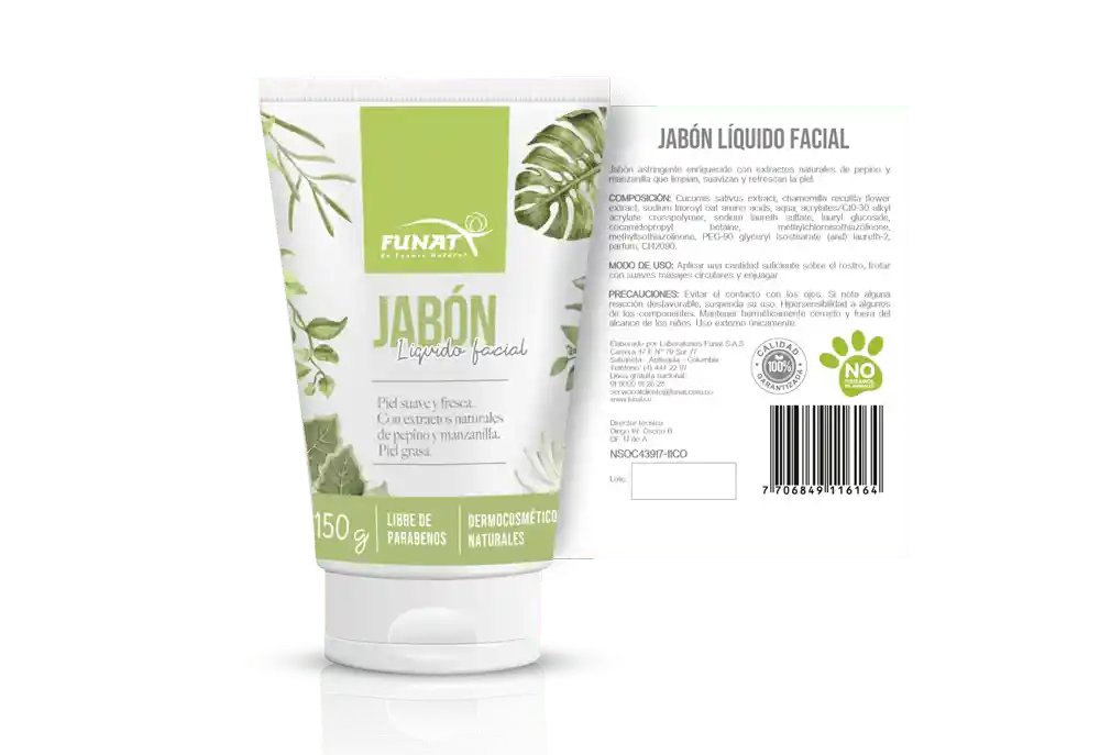 Funat Jabón Facial Líquido