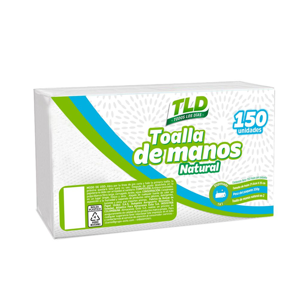 Toalla Mano Natural en Z Todos Los Días 150 und
