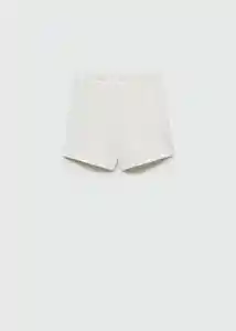 Short Evert Off White Talla 12 Niñas Mango