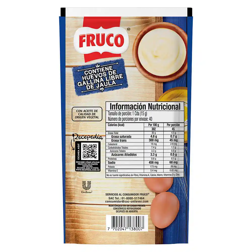 Salsa de Mayonesa Fruco doypack 600G