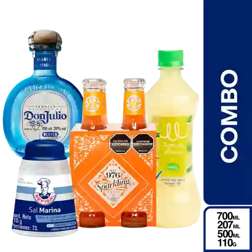Combo Don Julio Tequila + Mil 976 Agua Tónica + Carulla + Sal