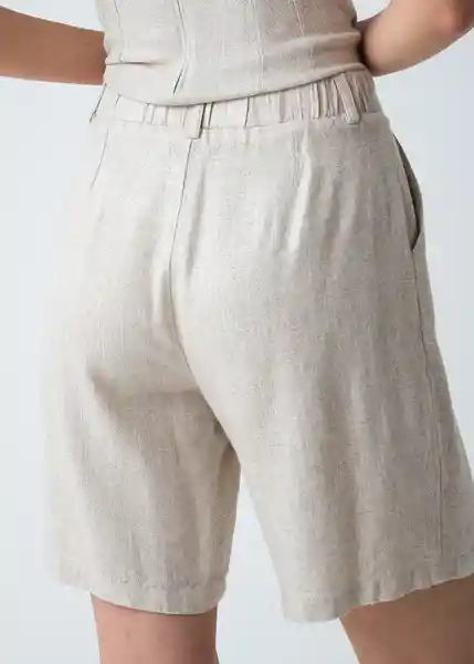 Short Nailah Crudo Abedul Claro Talla 10 Mujer 453G380 Naf Naf