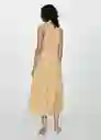 Vestido Alice Ocre Talla S Mujer Mango