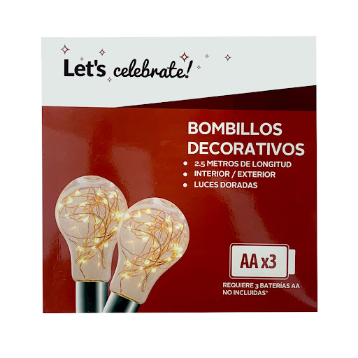 Bombillos Decorativos Lets Celebrate Doradas Und