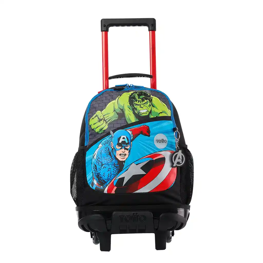 Morral Con Ruedas Para Niño Avenger Hulkcap M Azul