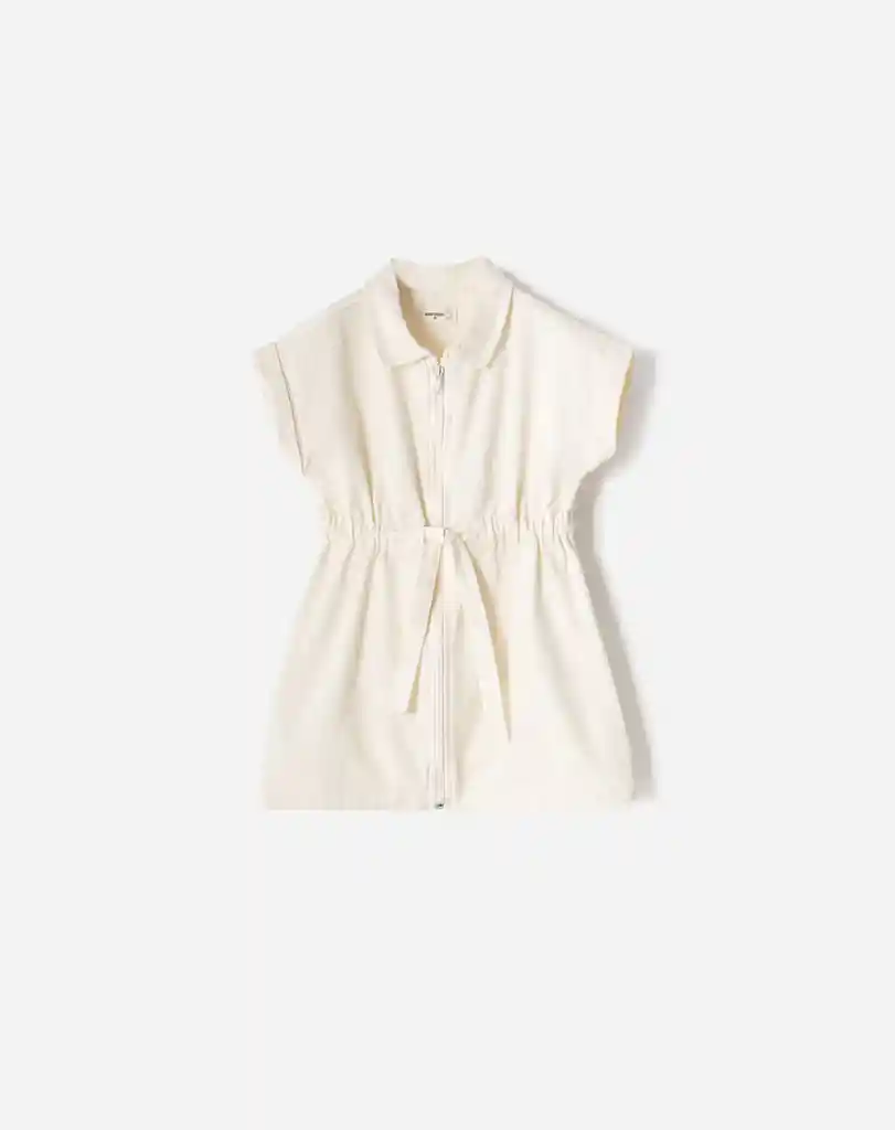 Vestido Cuello Polo Manga Corta Bebita Kixop Baby Fresh Talla 3t