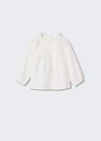 Blusa Belisa Blanco Talla 69 Niñas Mango