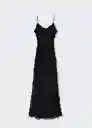 Vestido Sur Negro Talla M Mujer Mango