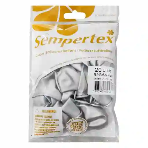 Sempertex Globo Reflex Plata R-9