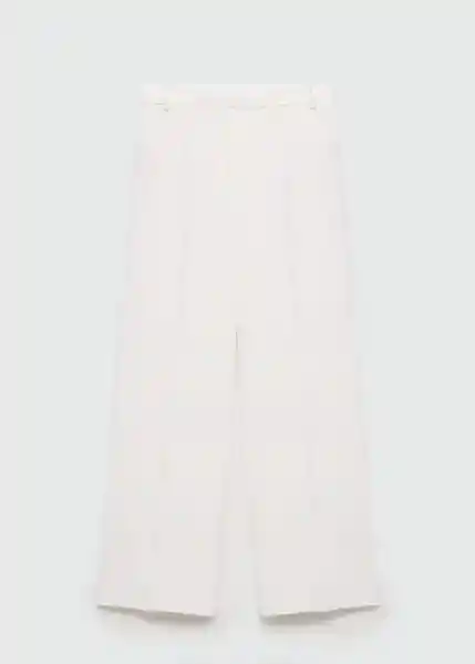 Pantalón Crepe-A Offwhite Talla XS Mujer Mango