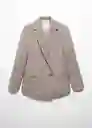 Blazer Americana Charlota Beige Talla XL Mujer Mango