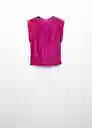 Blusa Column Fucsia Talla L Mujer Mango