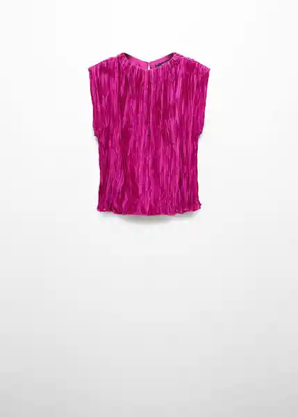 Blusa Column Fucsia Talla L Mujer Mango