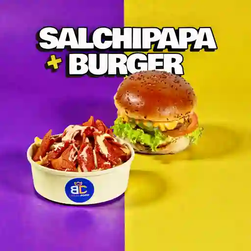 Combo salchipapa burger