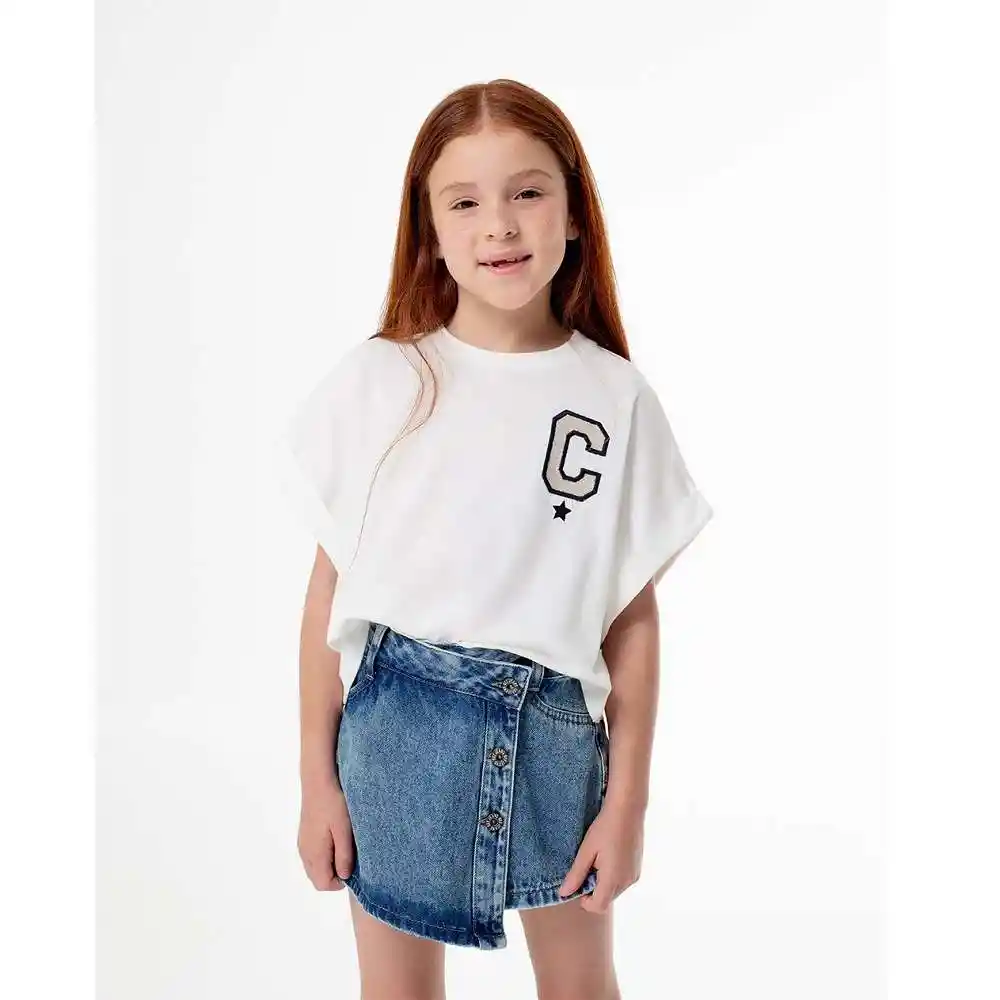 Falda Short Tiro Medio Kids Femenino Liniz Kd Gef Talla 6