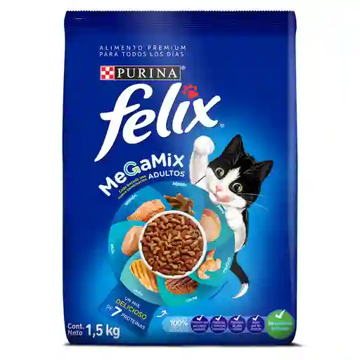 Comida para Gatos Purina Felix adulto megamix x 1.5 kg