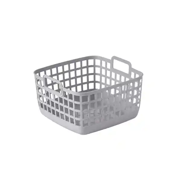 Organizador Plástico Almacenamiento Sin Tapa Gris S Miniso