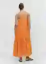 Vestido Sofia Naranja Talla 18 Mujer Mango