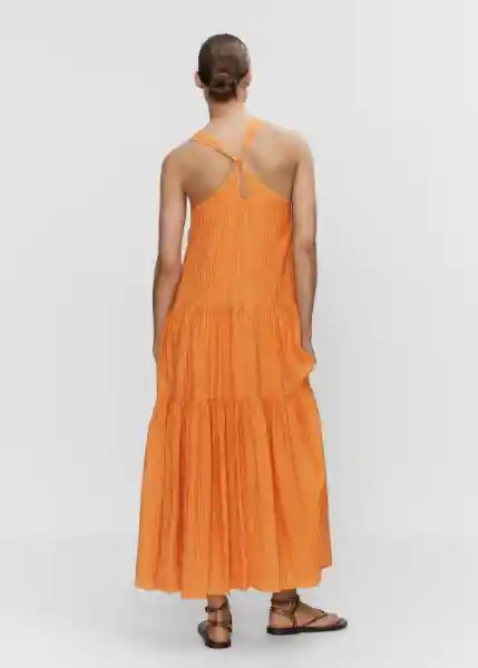 Vestido Sofia Naranja Talla 18 Mujer Mango