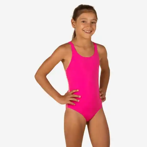 Nabaiji Vestido de Baño de Natación Para Niña Vega Rosa 100