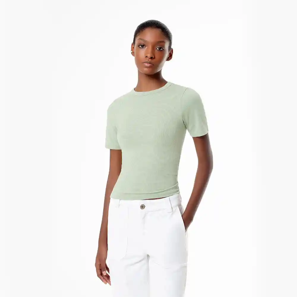 Camiseta Manga Corta en Algodón Femenino Laguy Gef Talla S