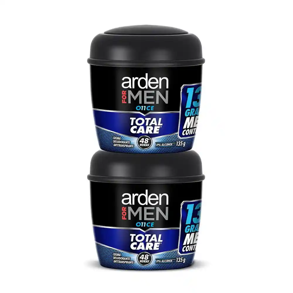 Arden For Men Desodorante 11 Total Care Crema Pack x2