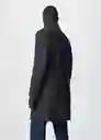 Abrigo Funnel Gris Medio Vigoré Talla L Hombre Mango