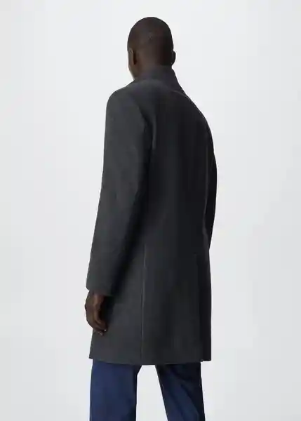 Abrigo Funnel Gris Medio Vigoré Talla L Hombre Mango