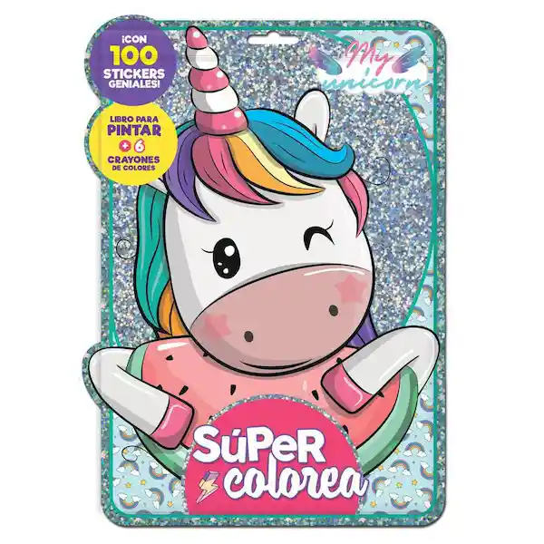 Disney Libro Para Colorear Unicornios Super Colorea